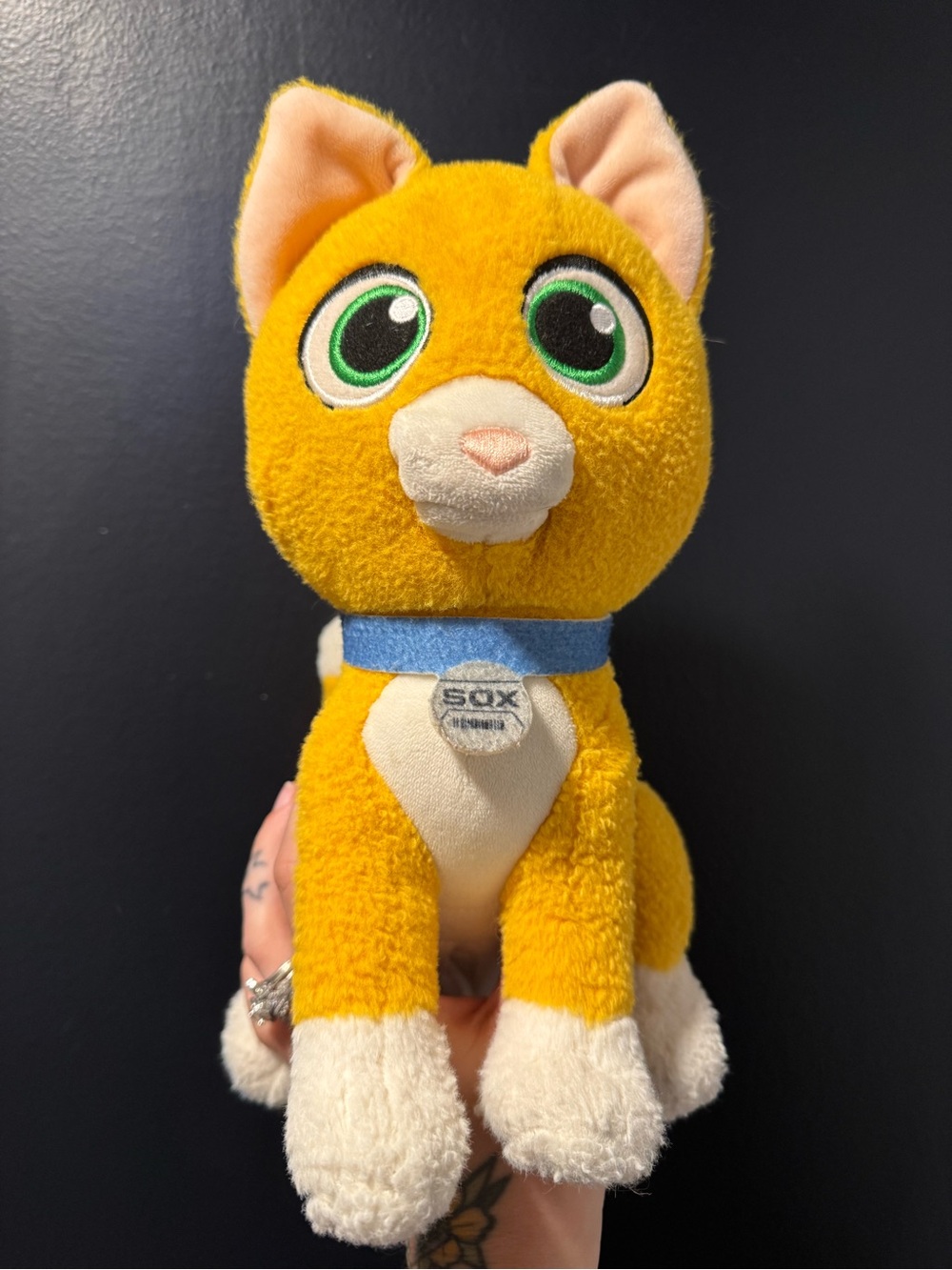 Disney Pixar Lightyear Sox Robotic Cat Plush Stuffed Animal Yellow Orange Toy